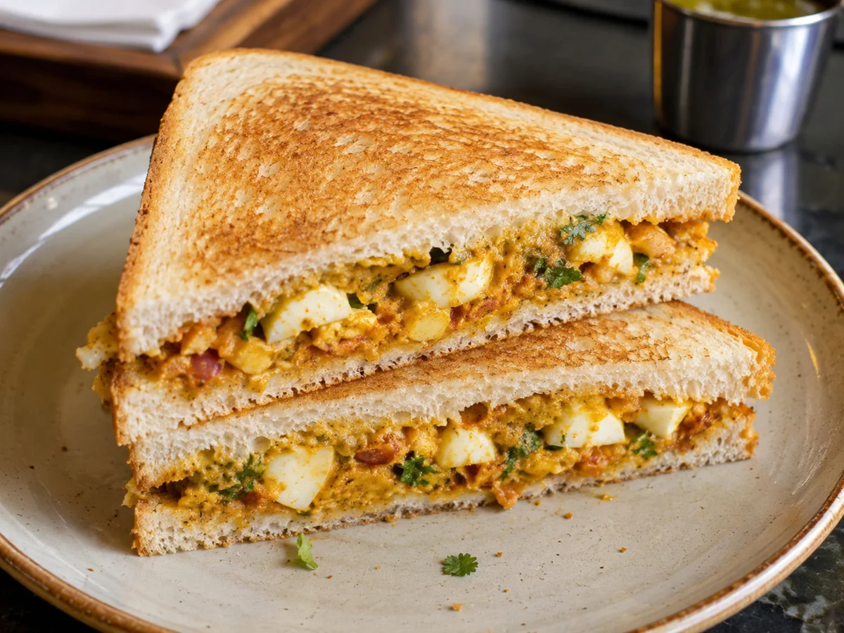 Masala Egg Sandwich